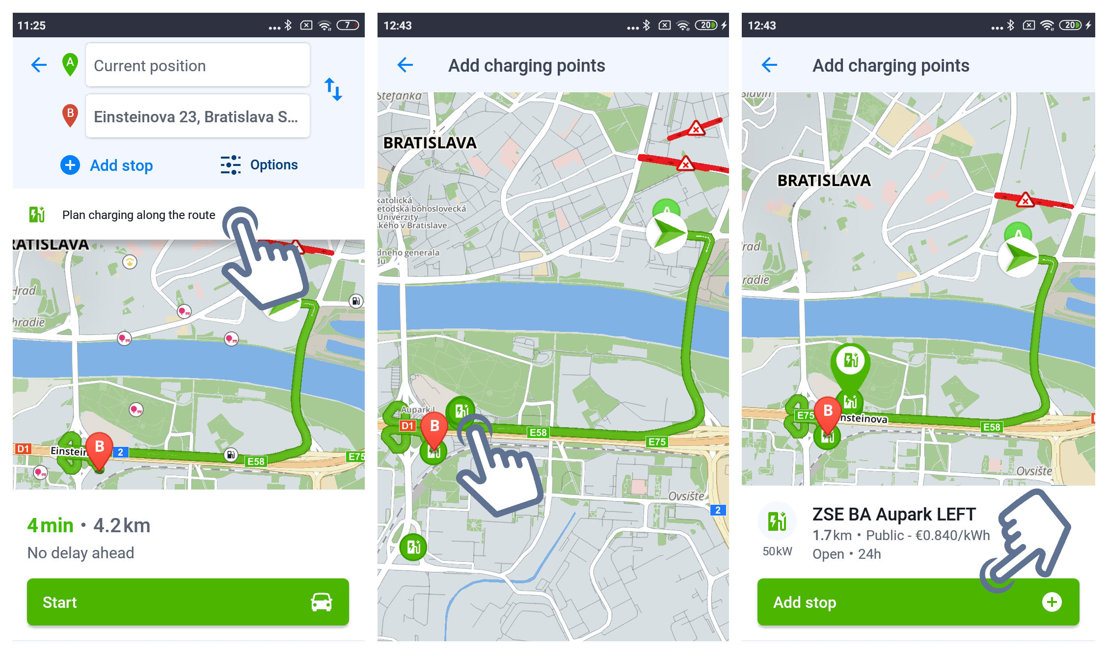 Adding charging stations to your route New Sygic GPS Navigation for
