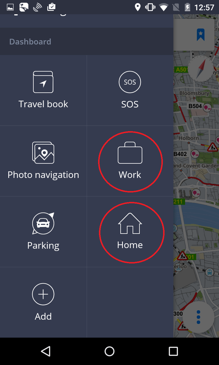 Naviguer vers Domicile / Travail Sygic GPS Navigation for Android 16.4.