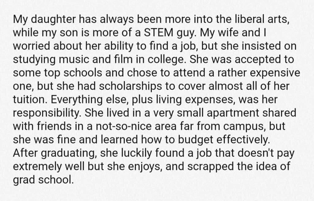 AITA For Not Giving My Daughter Her Education Fund Money