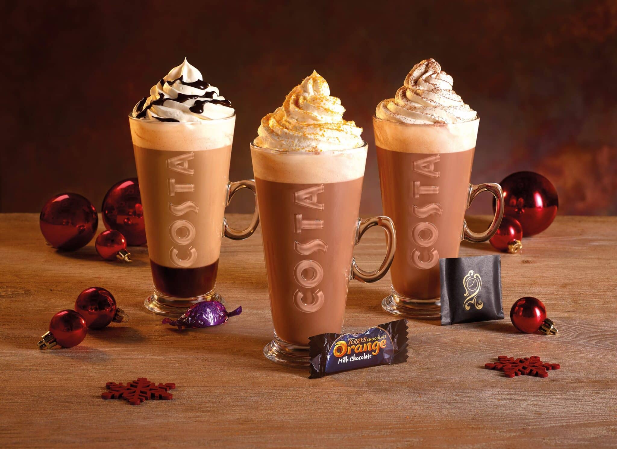 Calories in Costa Christmas drinks 2021 MAN v FAT