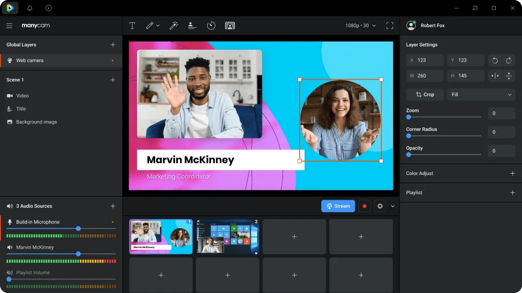 ManyCam Live video software & Virtual cam