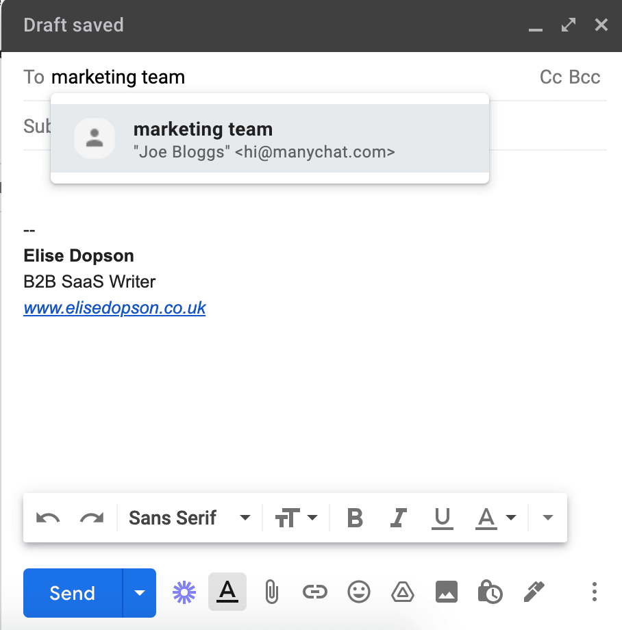 How to Create an Email Group in Gmail ManyChat