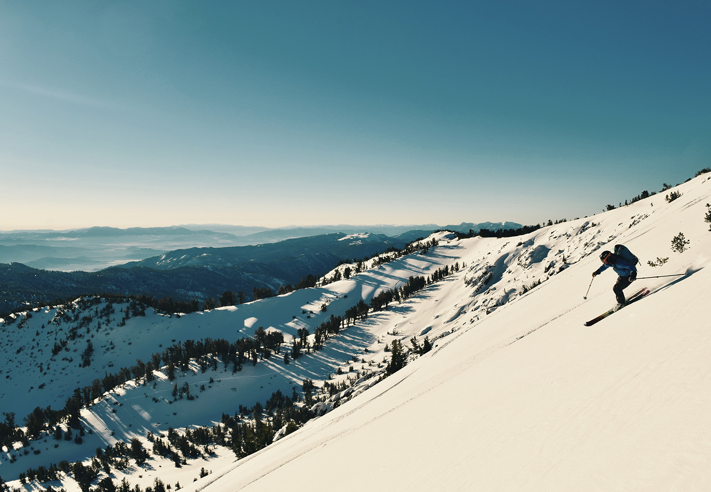 Solo Sunrise on Relay Peak Early Season Powder Skiing in Tahoe Many