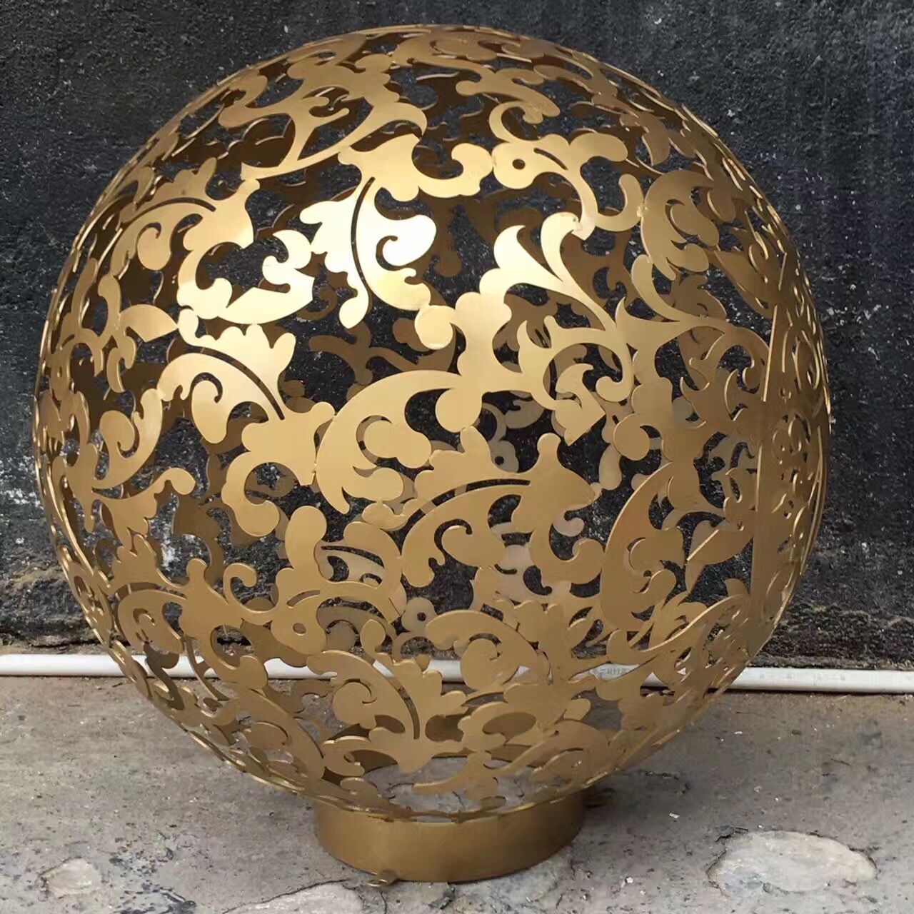 large stainless steel sculpture—Hollow ball Professional custom