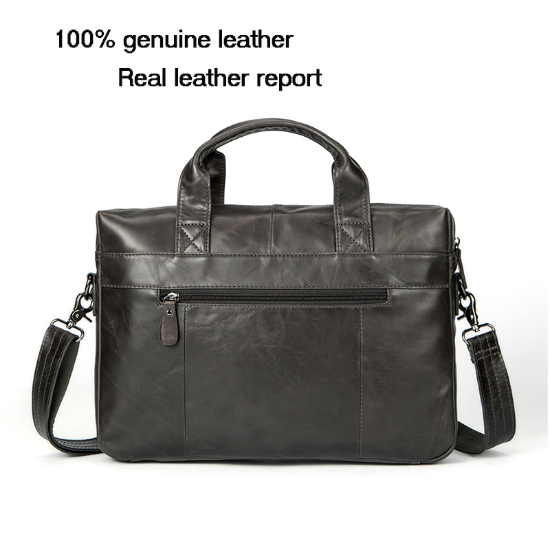Genuine Leather Business Briefcase Shoulder Bag for Men HisHerWear