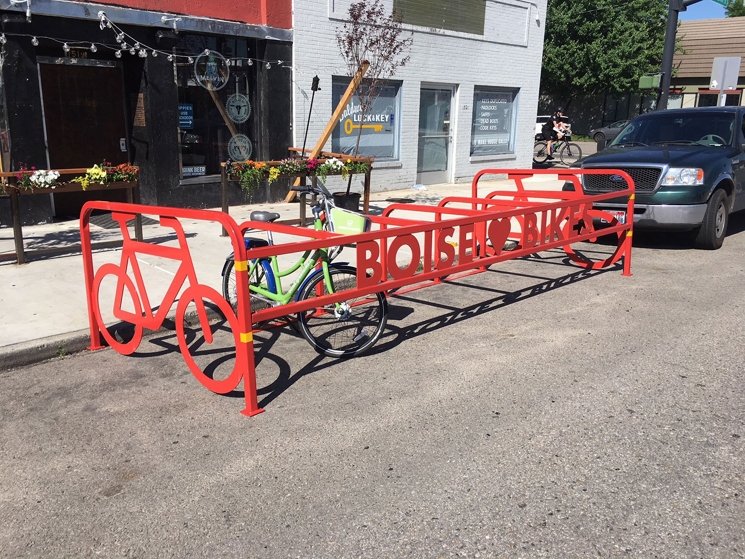 1519 W Main Street Bike Rack at The HandleBar Capital City Development Corporation (CCDC)