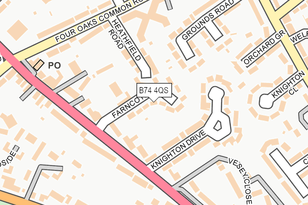 B74 4QS maps, stats, and open data