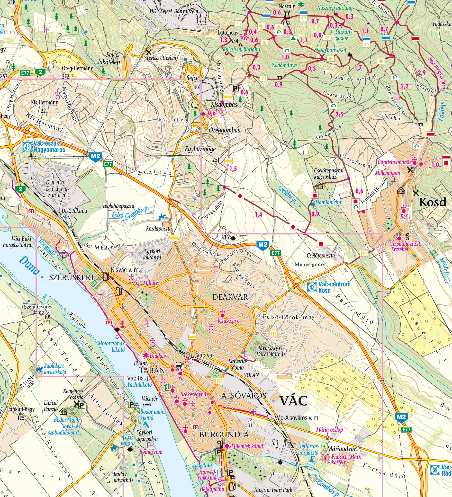 Vác várostérkép map.hu