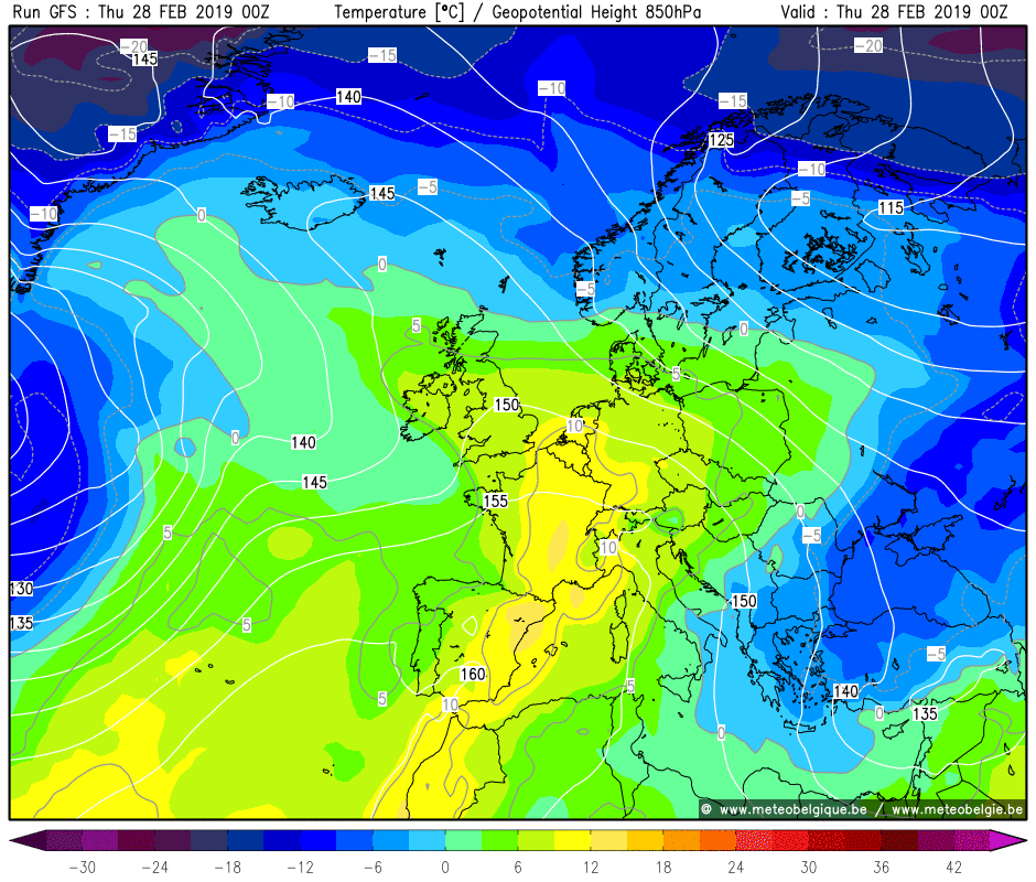 Météo en Belgique Résumé février 2019