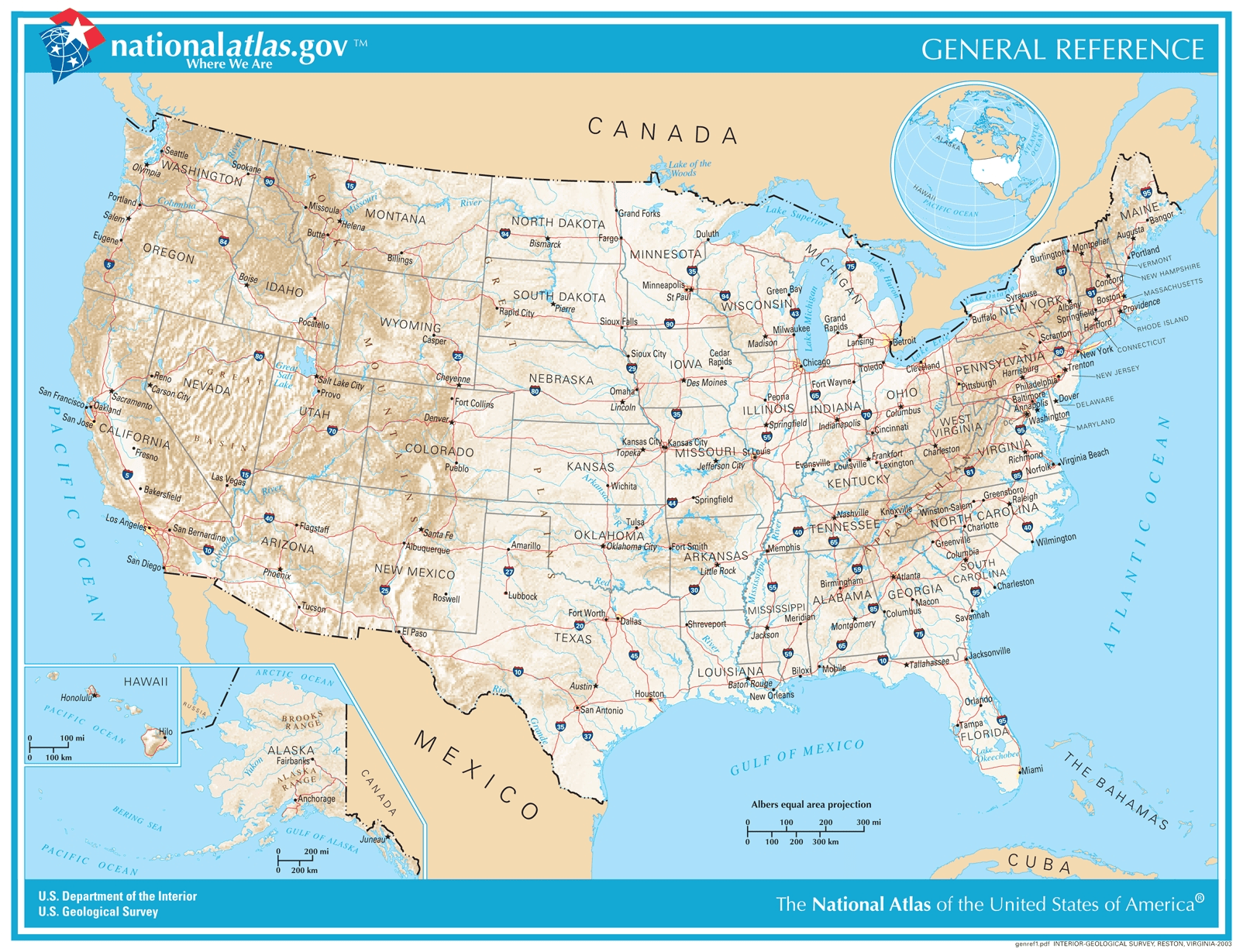 Map USA Printable
