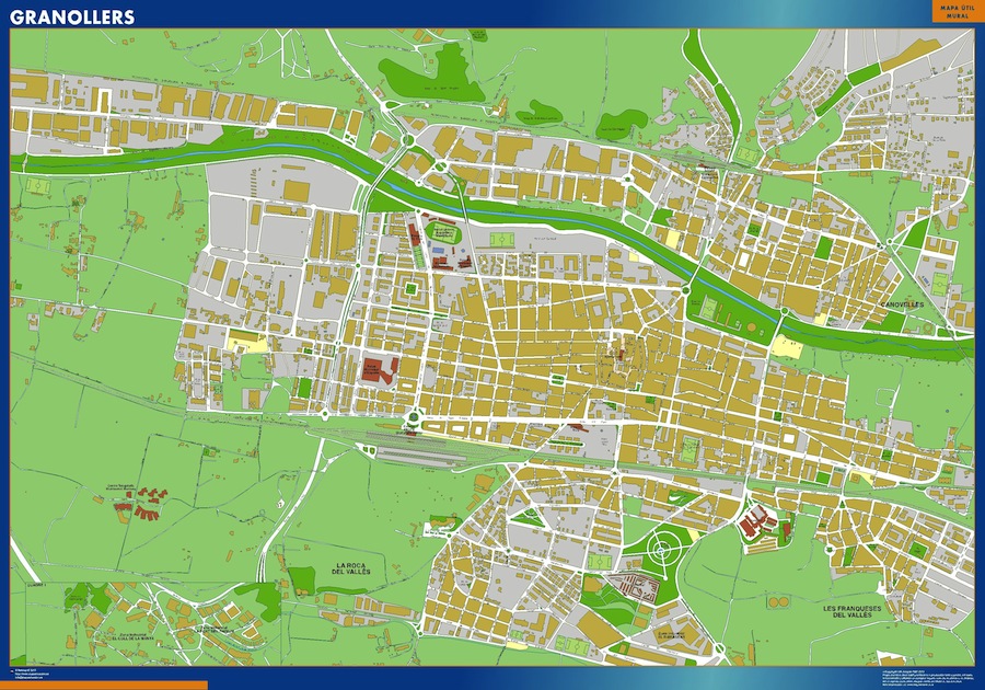 mapa terrassa Mapas Murales España y el Mundo