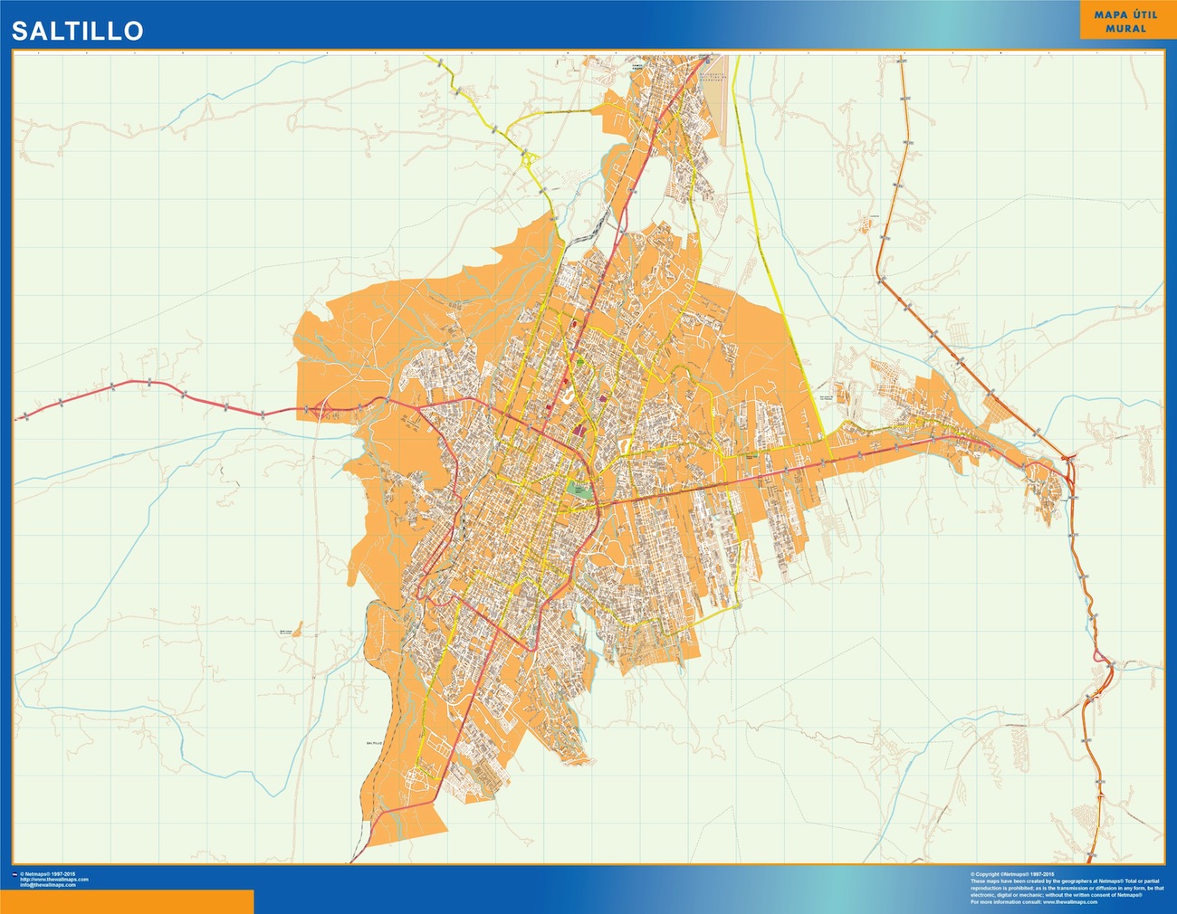 Mapa Saltillo Envío mapas gratis en España penínsular