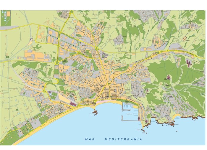Blanes Spanje Kaartik Mapa Blanes Mapes de Catalunya i el mon en català