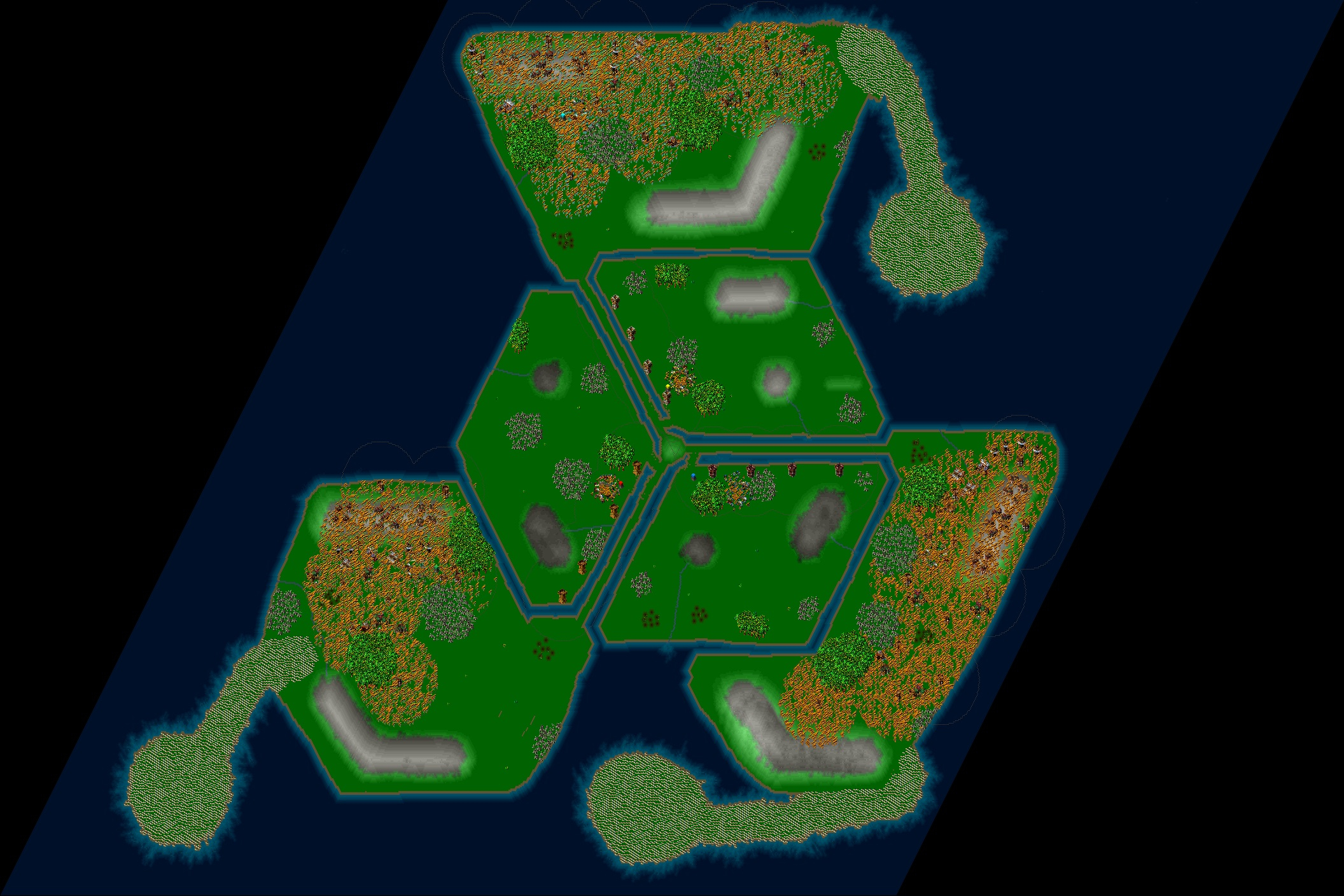 TeamDefense_3Spieler • Siedler 3 Community Map