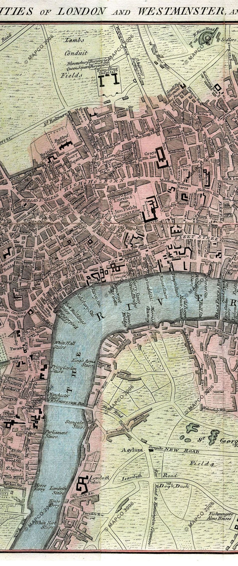 Map Of London And Westminster 1767.