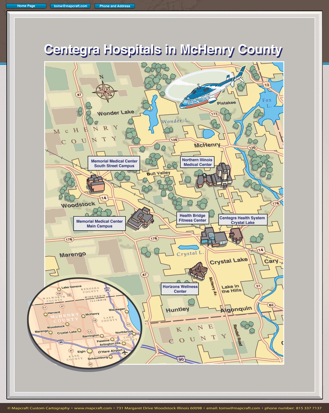 Centegra Huntley Campus Map Mapcraft Custom Cartography Centegra Health System