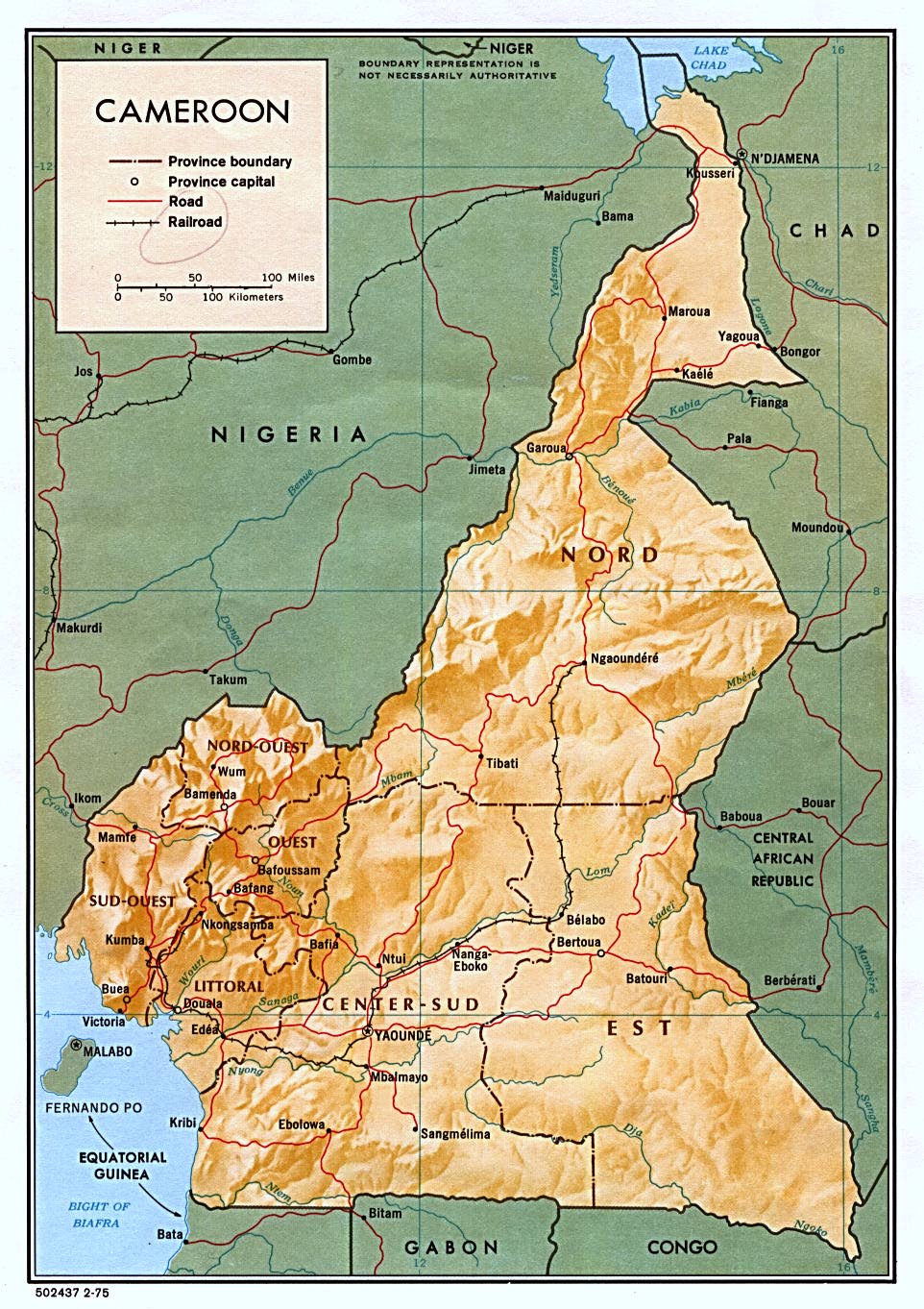 Free Cameroon Maps