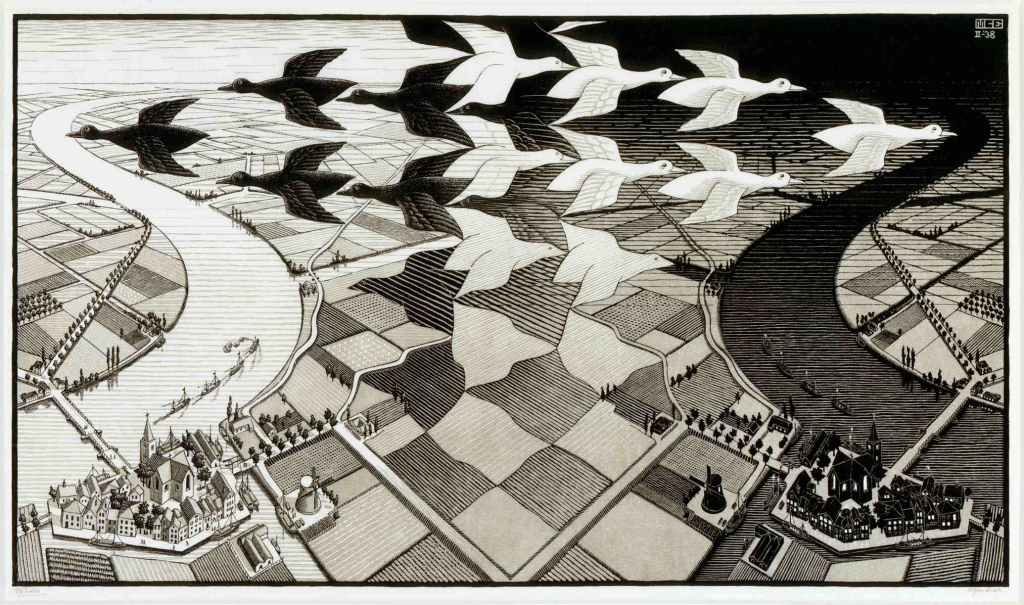 Mapcarte 268 365 Day And Night By M C Escher 1938 Commission On Map Design