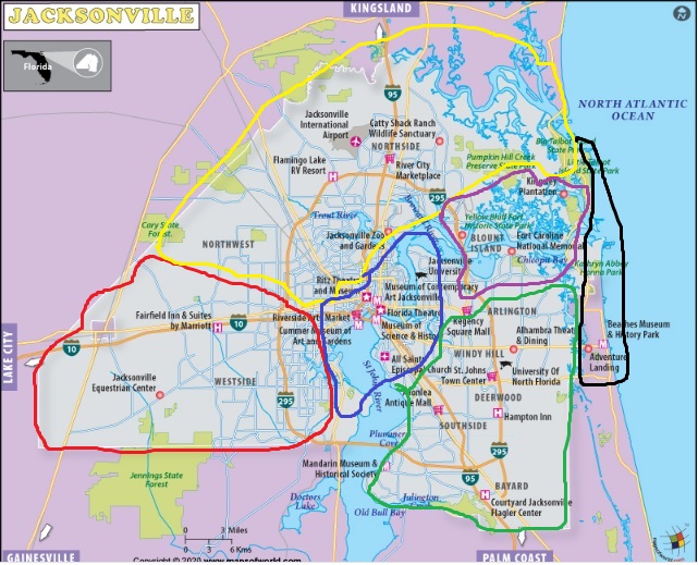 JACKSONVILLE, FLORIDA, USA Mapees