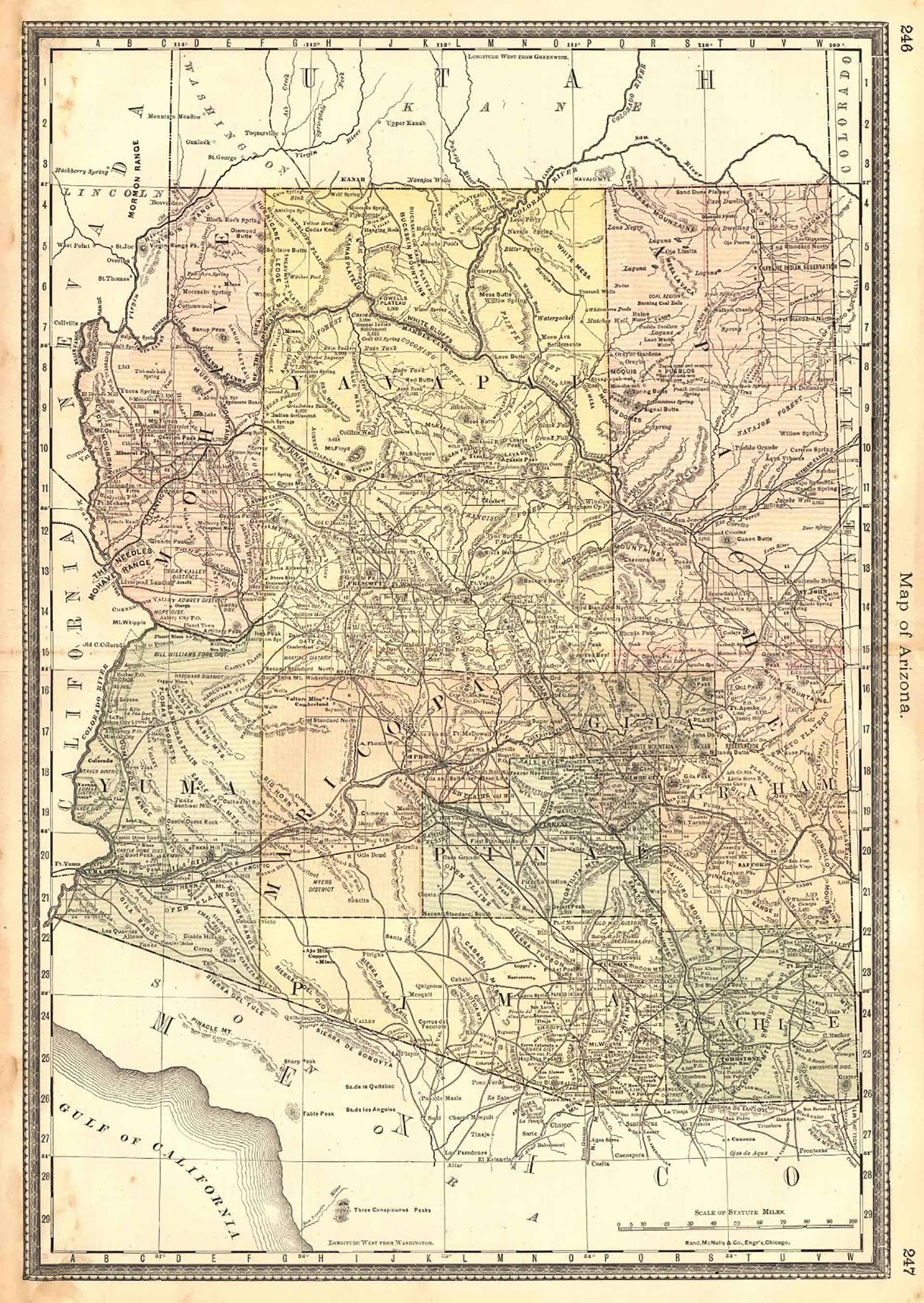 Old Maps Of Arizona View City, County And State Maps Of Arizona