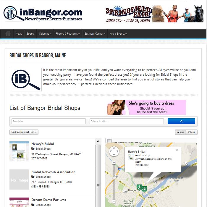 inBangor Bangor, Maine, USA › Map Icons Collection
