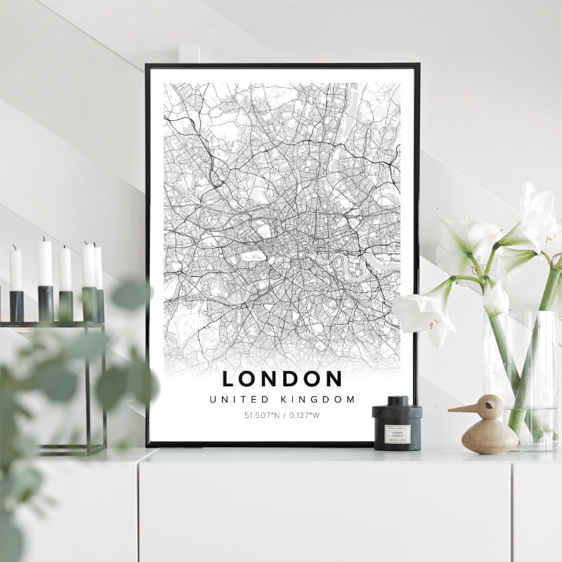 Prints LONDON vintage Map Print London City Poster City Map City Art
