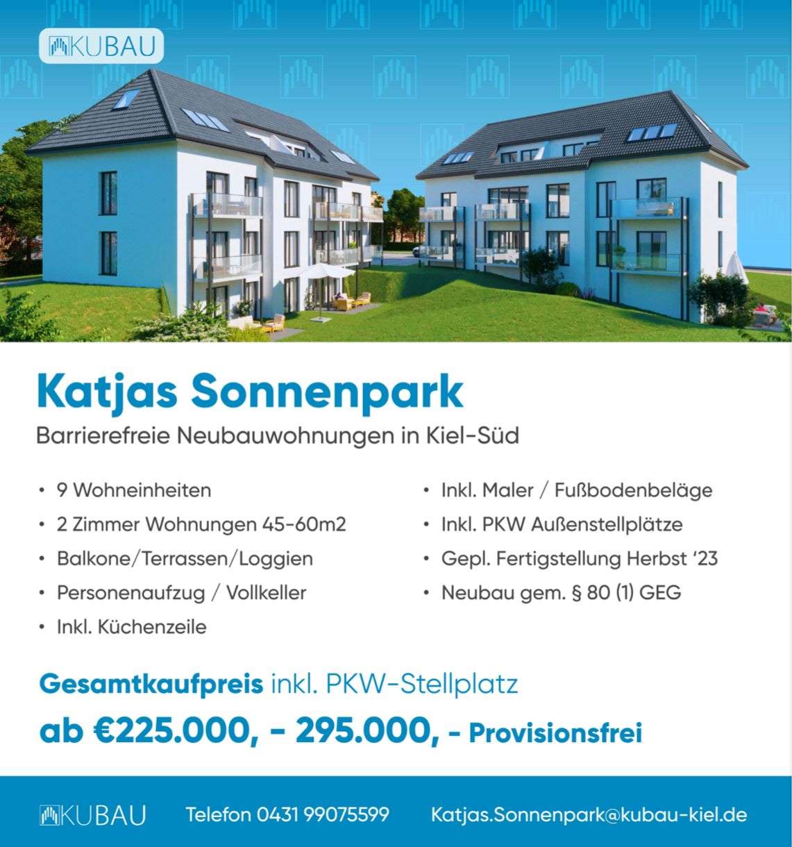 2Zimmer Wohnung zum Verkauf, Flintbeker Straße 48, GaardenSüd und