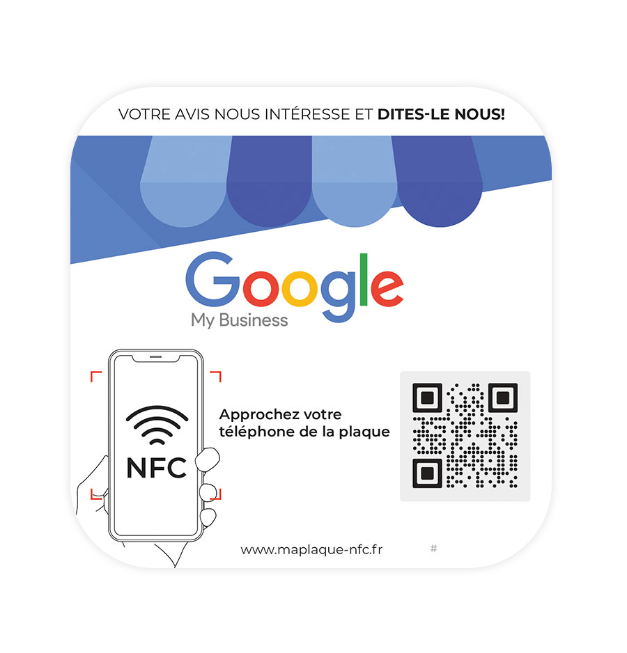 Plaque Avis Google Maplaque NFC