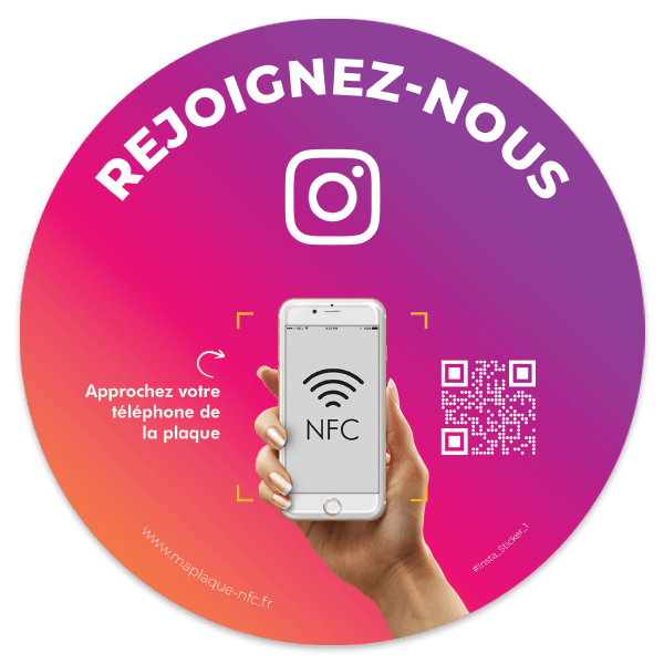Stickers NFC instagram Maplaque NFC