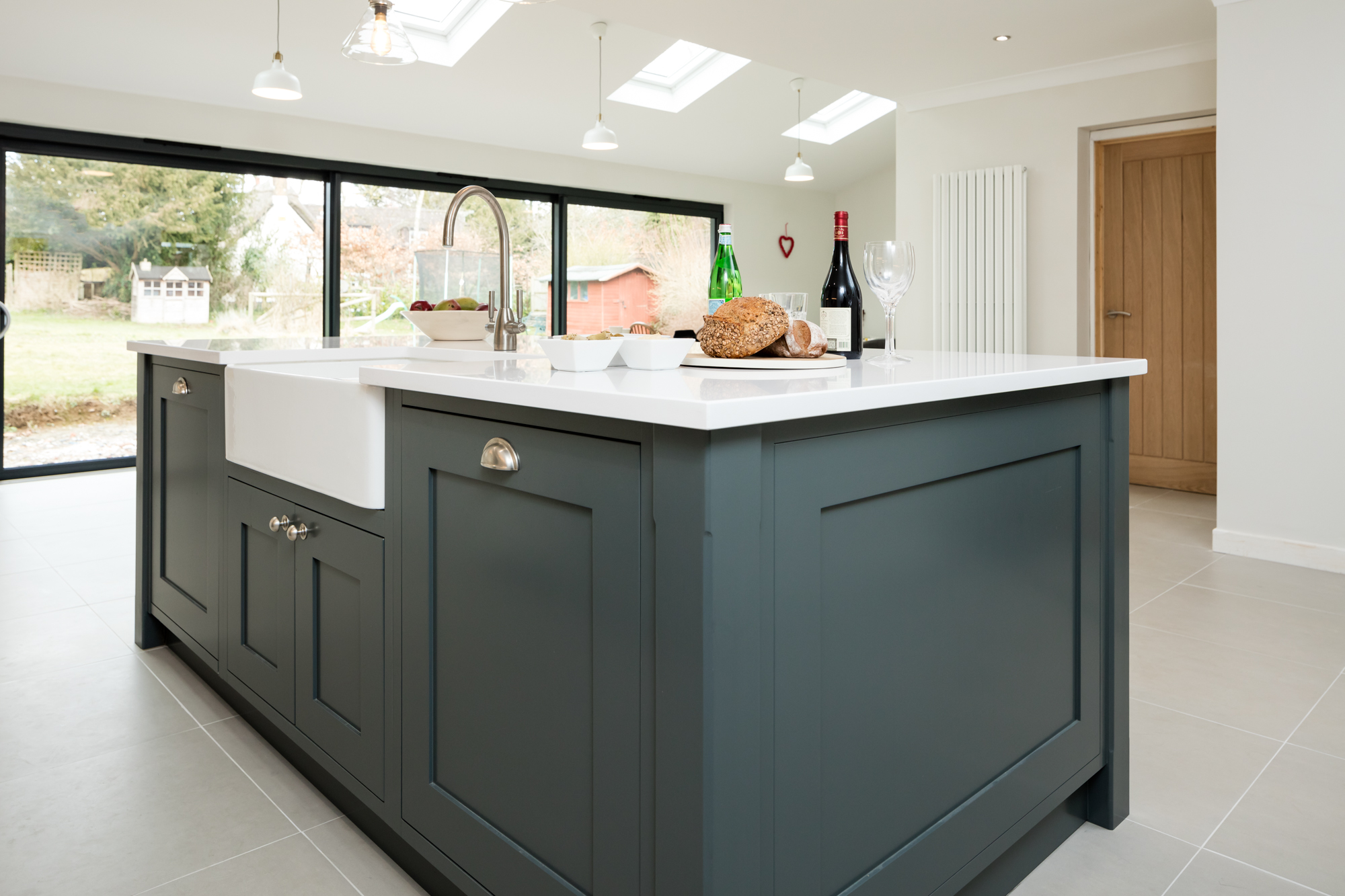 Grey & White Shaker Kitchen Maple and Gray