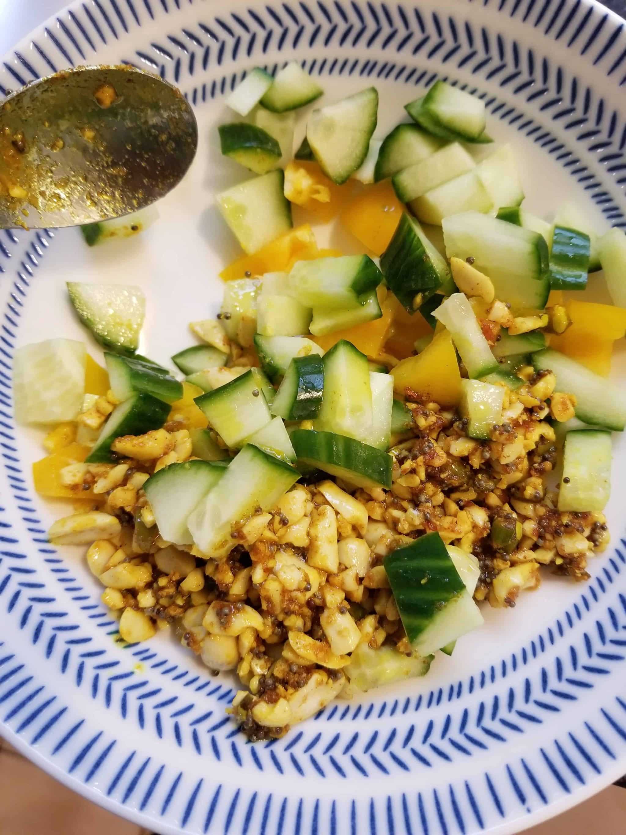 Spicy Cucumber Curry Salad Vegan and Dairyfree Maple and Marigold
