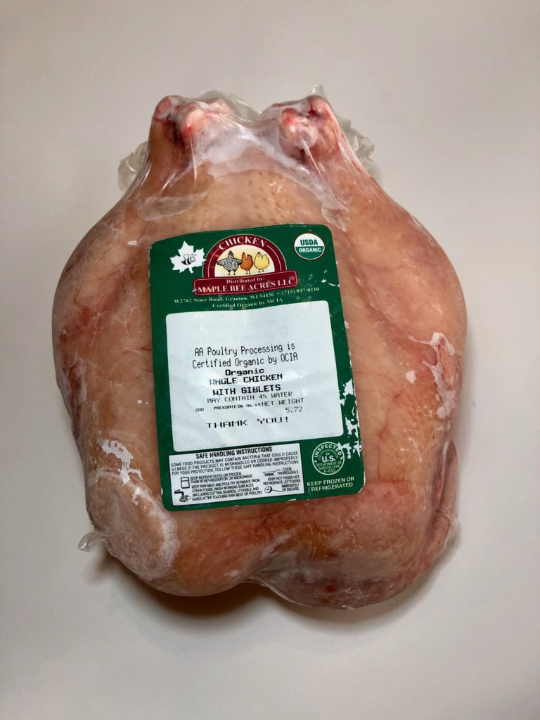 Organic Whole Chicken Maple Bee Acres