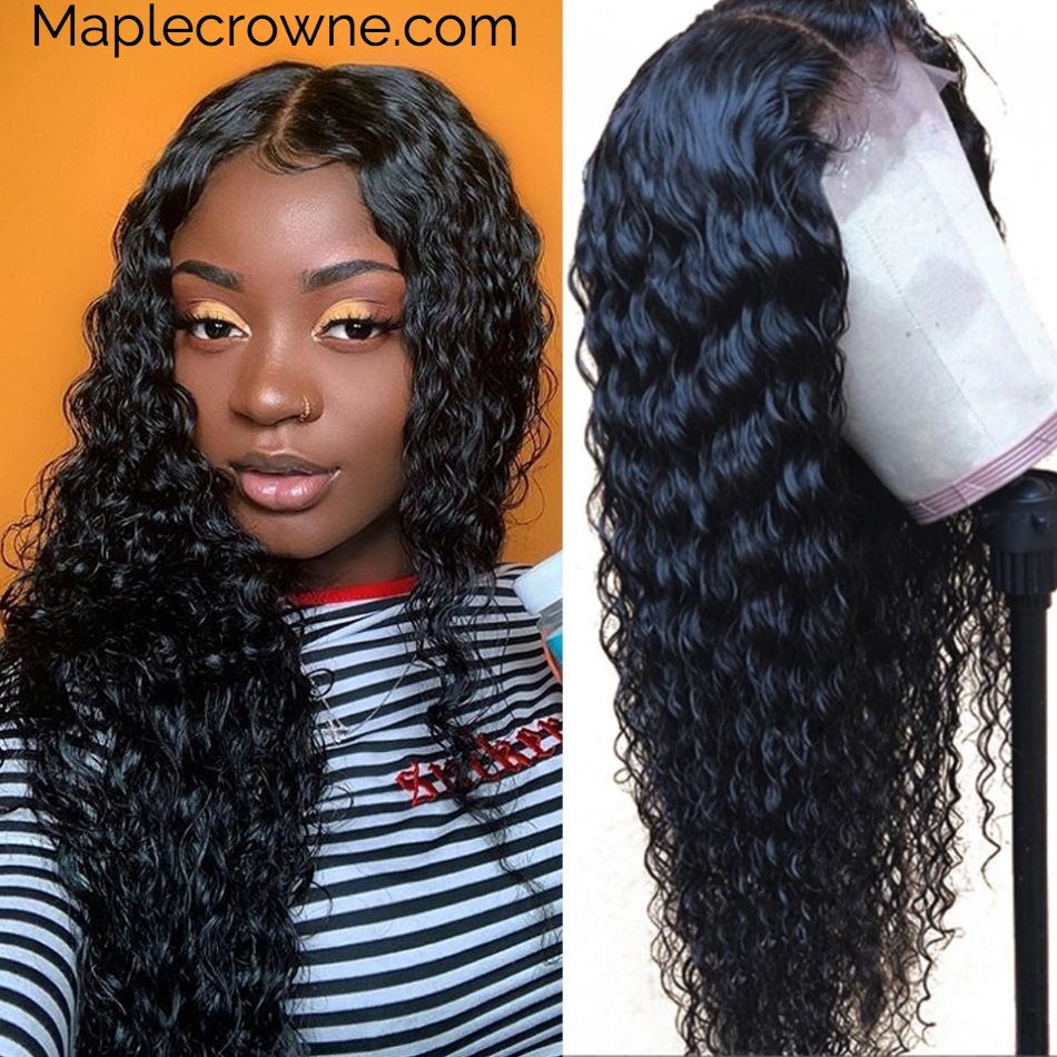 Virgin Brazilian Deep curl Lace Wigs Maplecrowne