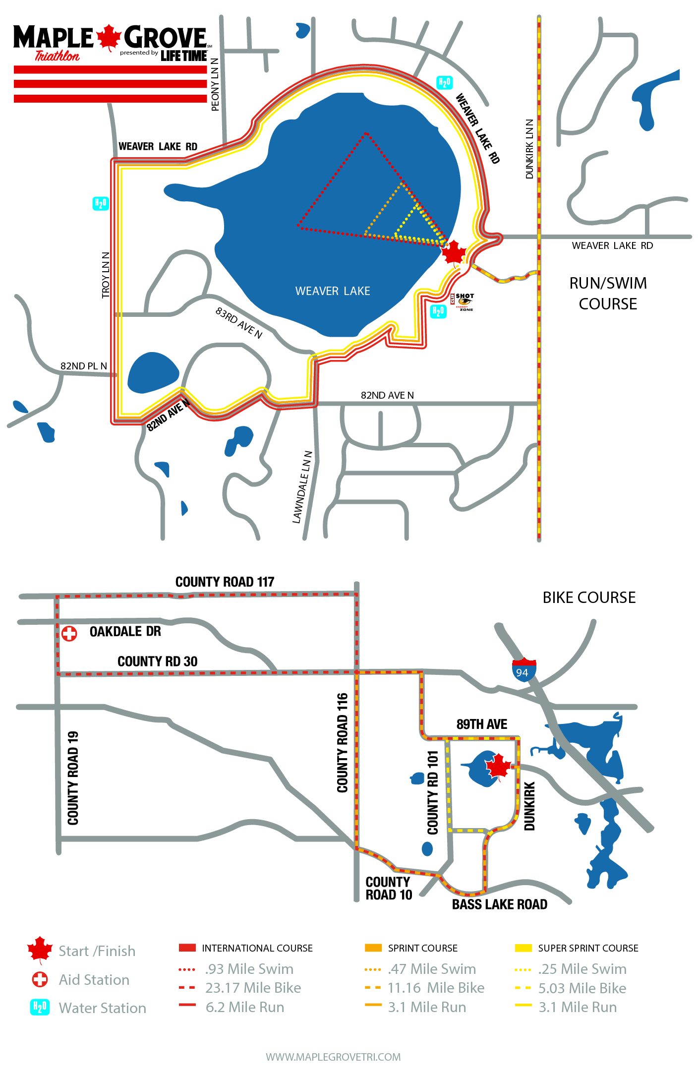 Weaver Lake Bc Map Maple Grove Triathlon Course Info Maple Grove Triathlon