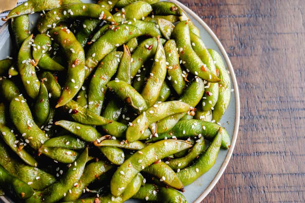 Easy Spicy Chili Garlic Edamame Maple Lane Kitchen