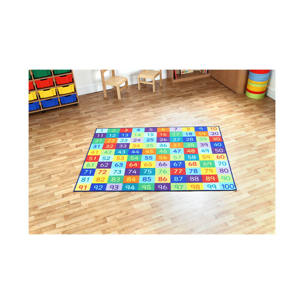 Rainbow Numbers Carpet Maple Leaf