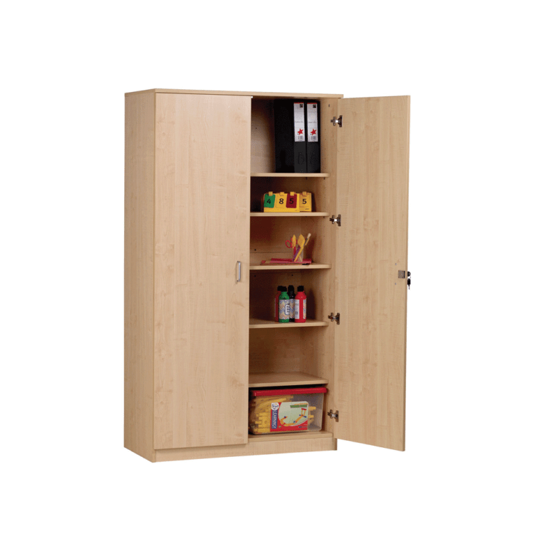 Maple 2door lockable tall storage cupboard Maple Leaf