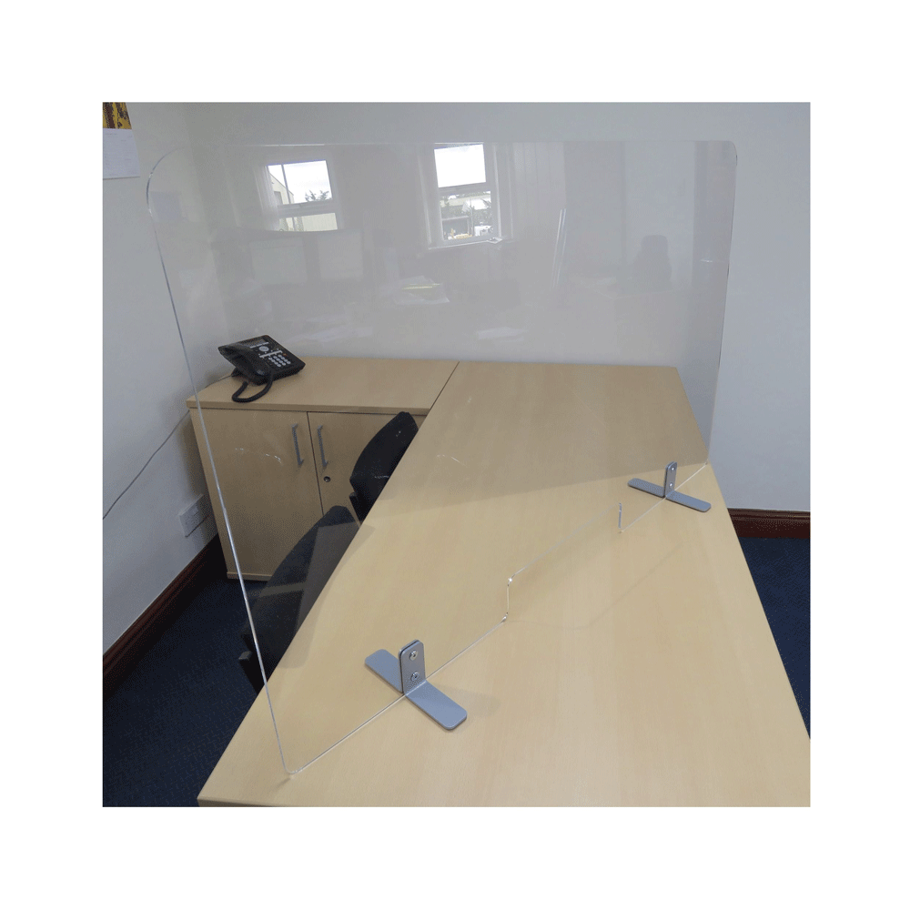 EduSan Free Standing Acrylic Desk Screen Maple Leaf