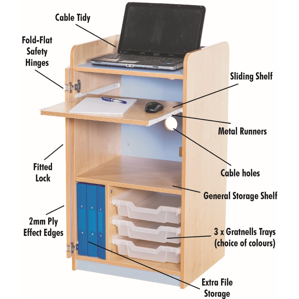 Teacher Laptop Workstation Maple Leaf