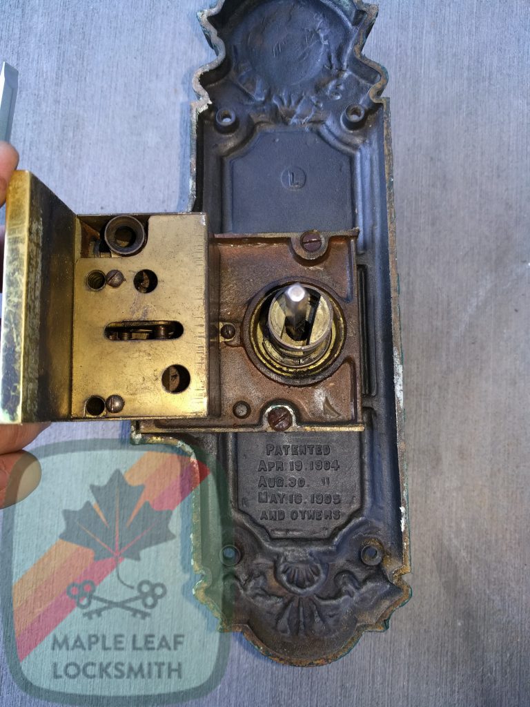 This lock is from the late 19th century and can be rekeyed.