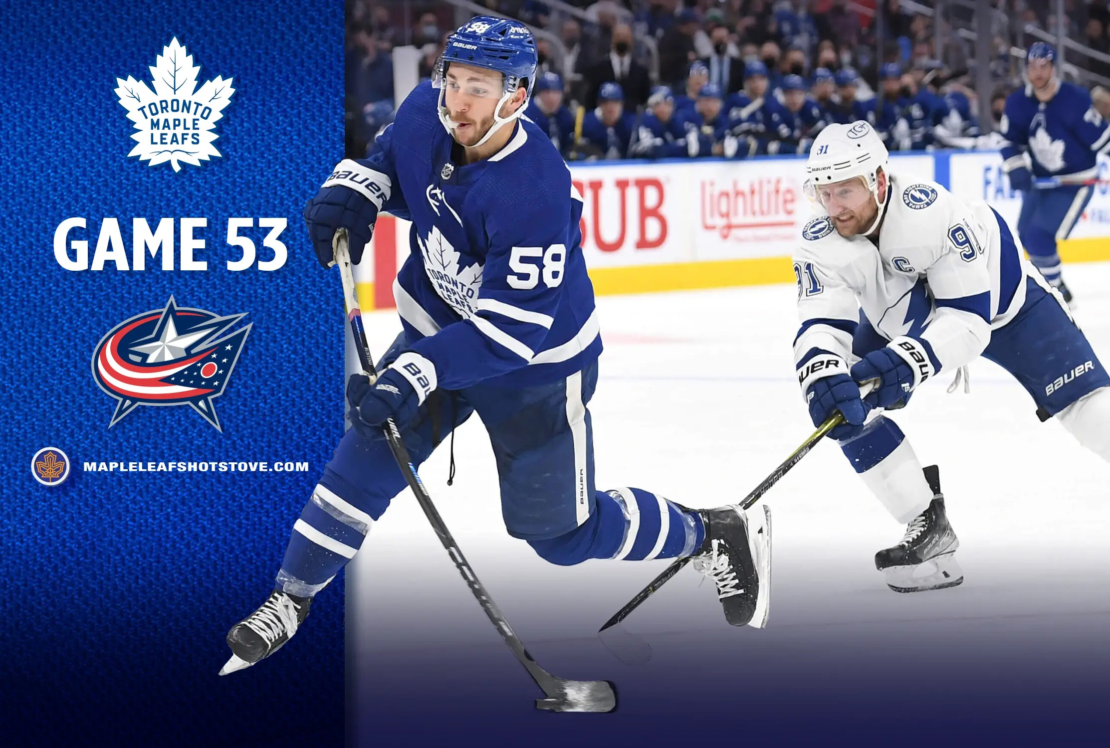 Toronto Maple Leafs at Columbus Blue Jackets Game 53 Preview