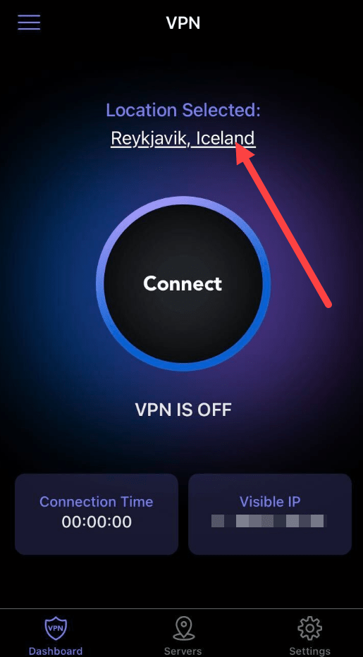 Private Browser Deluxe How to change VPN server location Maple Media