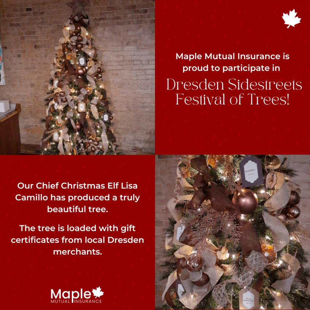 Maple Mutual Participates in Dresden Sidestreets Festival of Trees