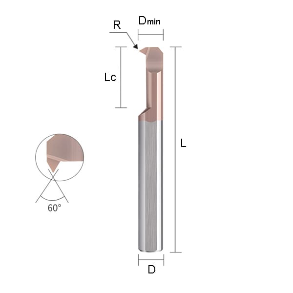 MIR4.0 R0.05 L15 A60 Carbide Threading Bar