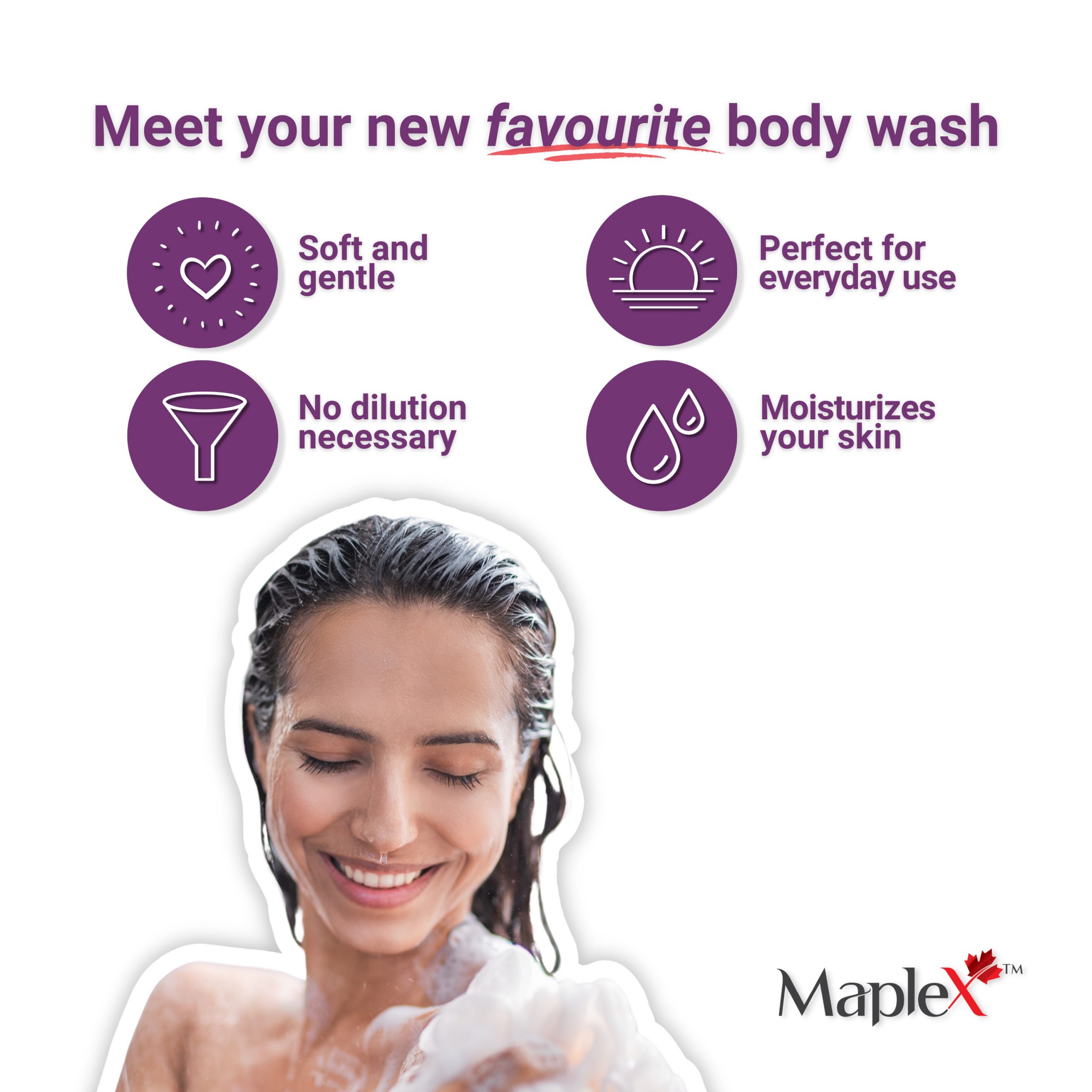 MapleX Naturals Lavender Pure Castile Soap Liquid Body Wash