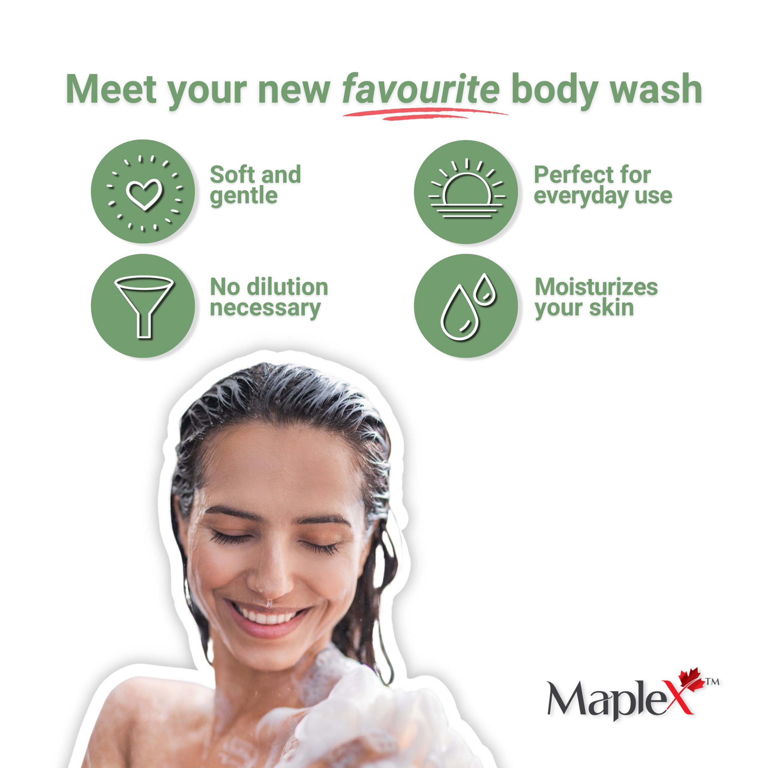 MapleX Naturals Rosemary Mint Pure Castile Soap Liquid Body Wash