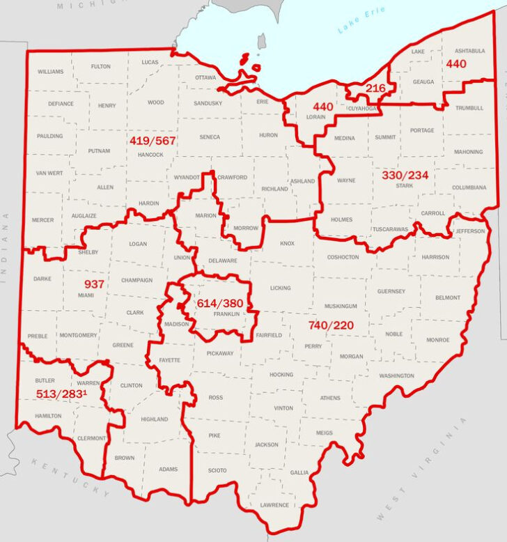 Map Of Ohio With Zip Codes