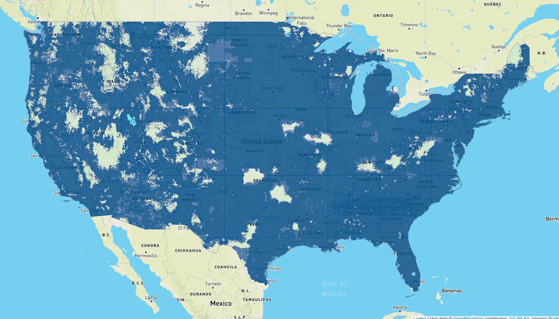 Us Cellular Coverage Map Usa Topographic Map Of Usa With States