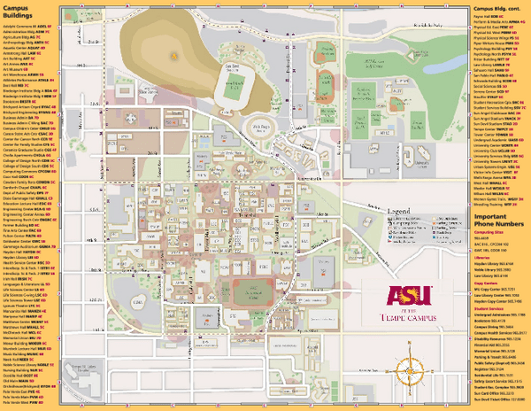 Arizona State University Campus Map 33 Arizona State University Campus Map Maps Database Source