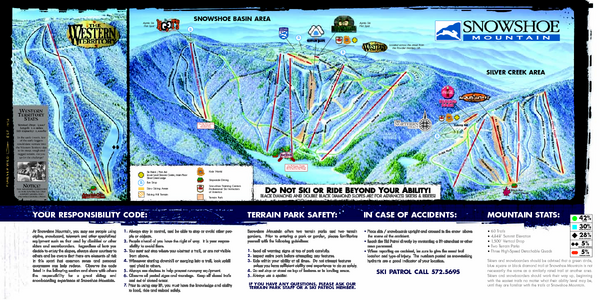Snowshoe Mountain Trail Map Snowshoe Mountain Ski Trail Map West Virginia United States • mappery